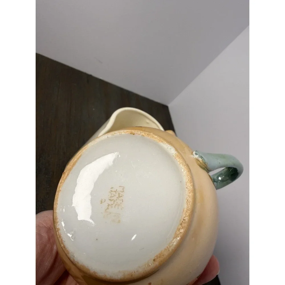 Vintage Garco Japan Hand Painted Ceramic Pitchers Creamers Set of 2